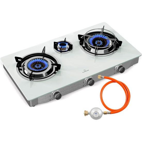 Klarsteiarzona Plaque de Cuisson Gaz, 3 Brûleurs, 8,45kW, Acier Inox — free download
