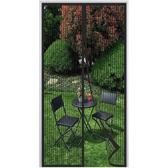 Moustiquaire Porte Fenetre Magnétique, 190 X 225 Cm Rideau