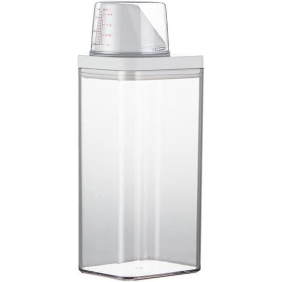 Distributeur Lessive Liquide 2.5L - Rangement Buanderie - Verre Organique