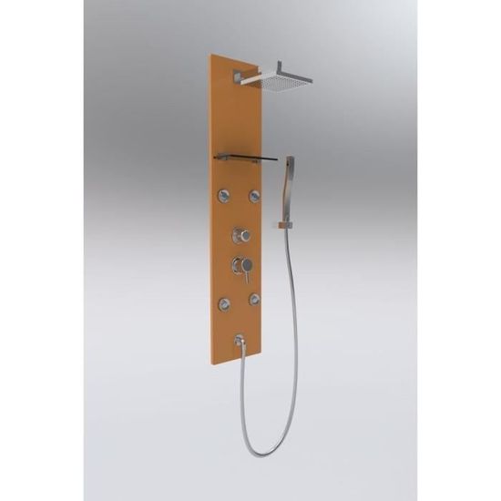 AURLANE Colonne de douche Hydromassante Glass Orange Cdiscount Bricolage