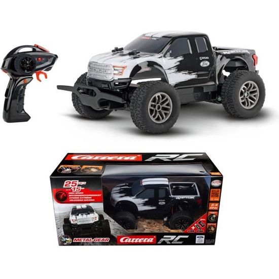 Voiture radiocommandée Ford F-150 Raptor - Carrera RC - Echelle 1:18 - 2.4GHz - Noir et blanc