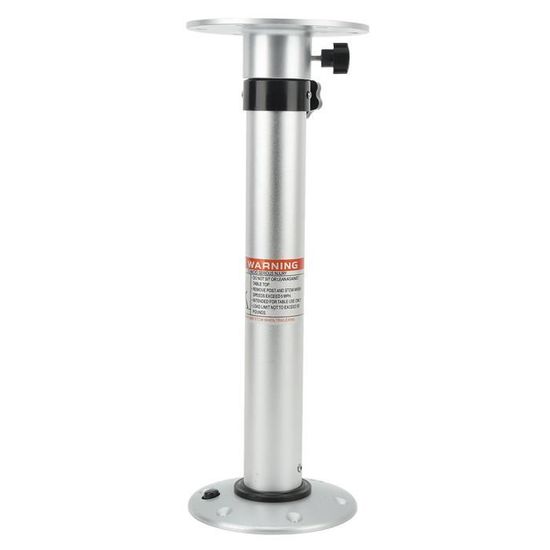 Piédestal De Table Réglable Argenté 22-28 Pouces - Pied Universel En Aluminium Pour Camping-car, Bateau Et Terrasse