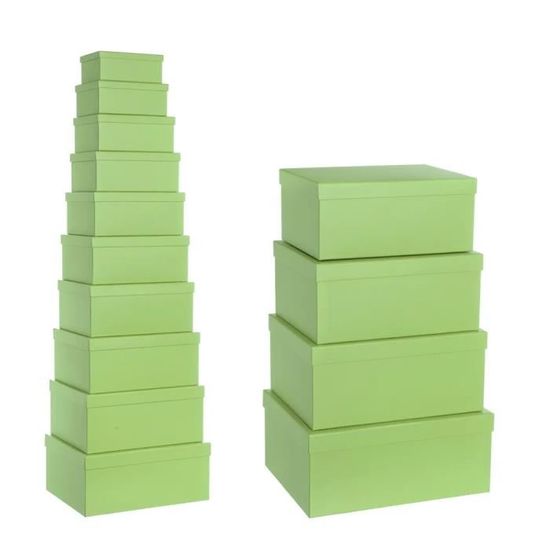 Lot 15 Boîte De Rangement Avec Couvercle De Différentes Tailles,caisse De Rangement En Carton