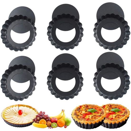 Moules à Quiche Aluminium SEIWEI Lot De 10 - Anti-adhésif Pour Muffins Et Desserts