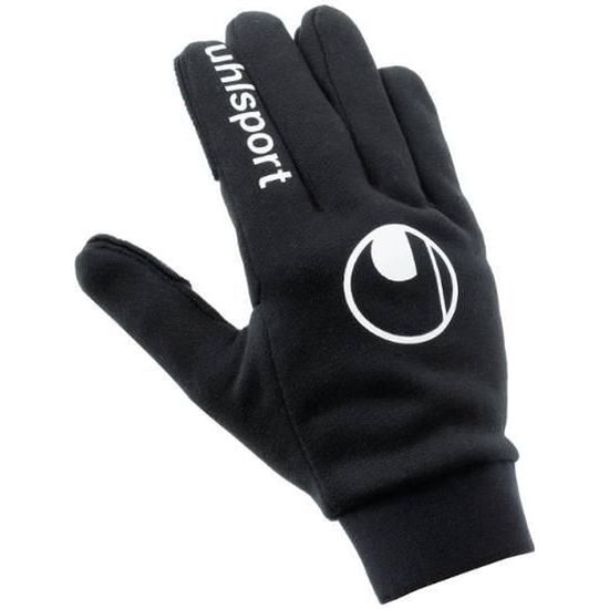Gants de joueur de champ UHLSPORT - profil micro-grip - fermeture élastique - 100% polyester - Noir