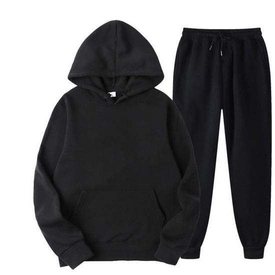 Ensemble De Survêtement Homme - Sweat à Capuche Et Pantalon Coupe Ample Confortable