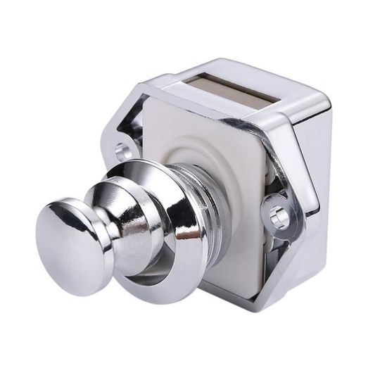 Boutons Poussoirs De Verrouillage Sans Clé Pour Porte, Armoire, Tiroir - Lot De 5, 10 Ou 15, Noir, Métal+PC