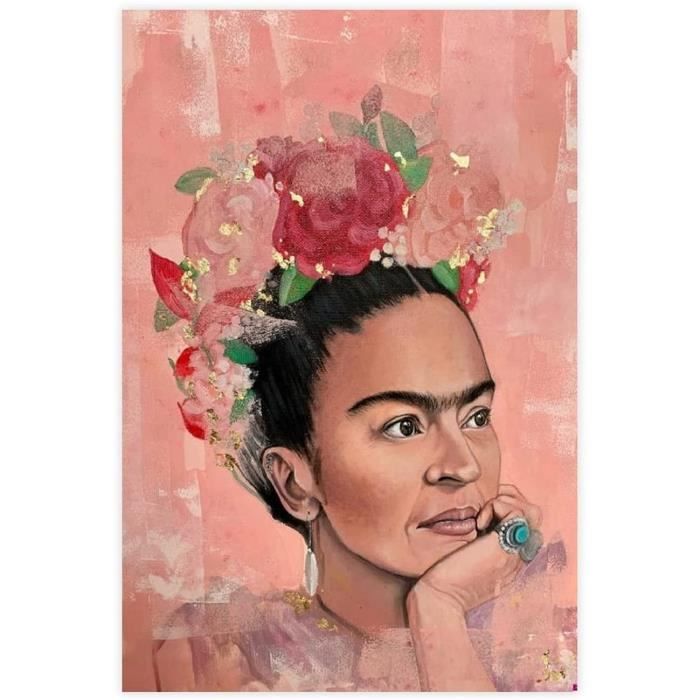 chambre à coucher Poster Frida Kahlo 5 sur toile pour décoration de salon 30 x 45 cm 