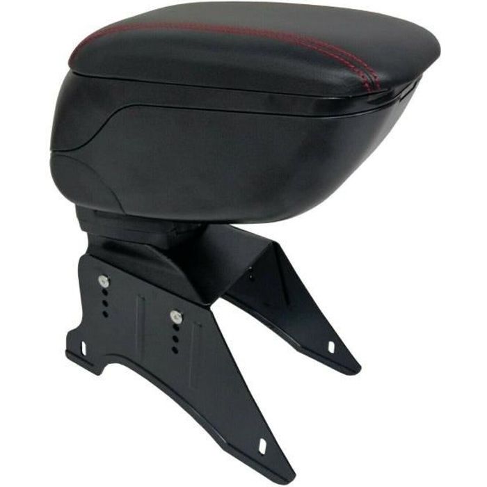 Accoudoir Central Réglable Noir et Rouge Rembourré Pour Opel Tigra Corsa Astra