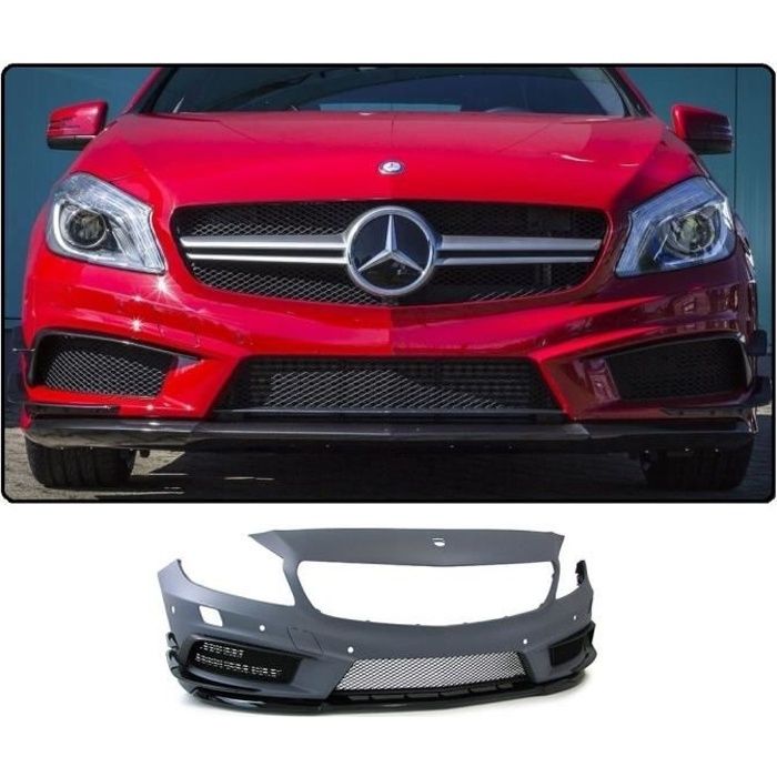 PARECHOC AVANT DESIGN PACK AMG POUR MERCEDES CLASSE A W176 AVEC TROUS PDC