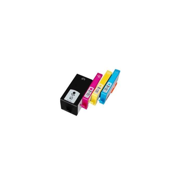 Pack 4 Cartouches d encre HP 920 XL compatible.