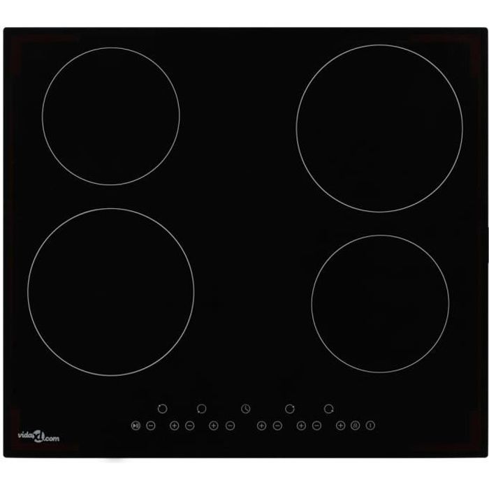 Table de Cuisson Plaque de Cuisson Céramique 4 Brûleurs Contrôle tactile 6000 W