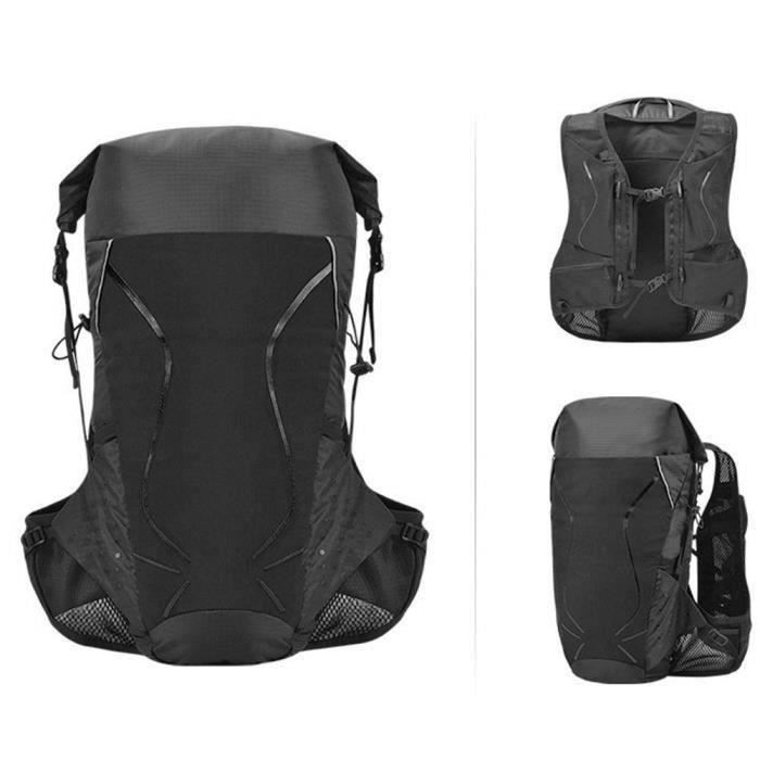 Sac À Dos 15L Nylon Unisexe Extérieure Étanche Vélo De Montagne Sac À Bandoulière (Noir 15L)