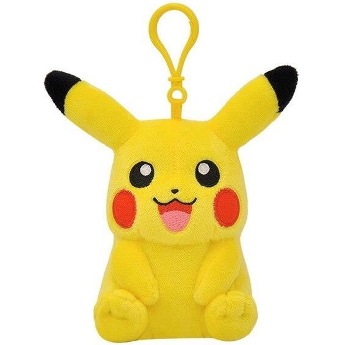 Porte-Clé Peluche Pokémon Pikachu Grand Sourire 15 cm