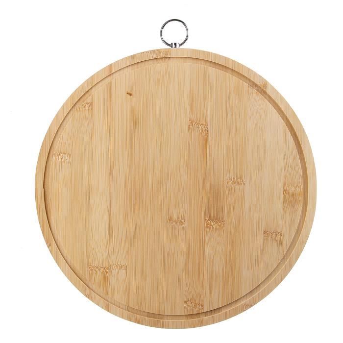 Planche à découper en bois rond 33x1.8cm