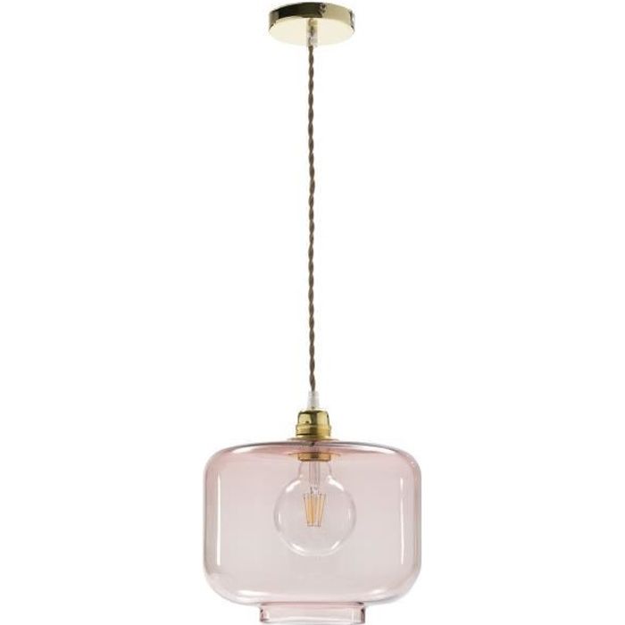 Luminaire Suspension en verre soufflé - Couleur Rose