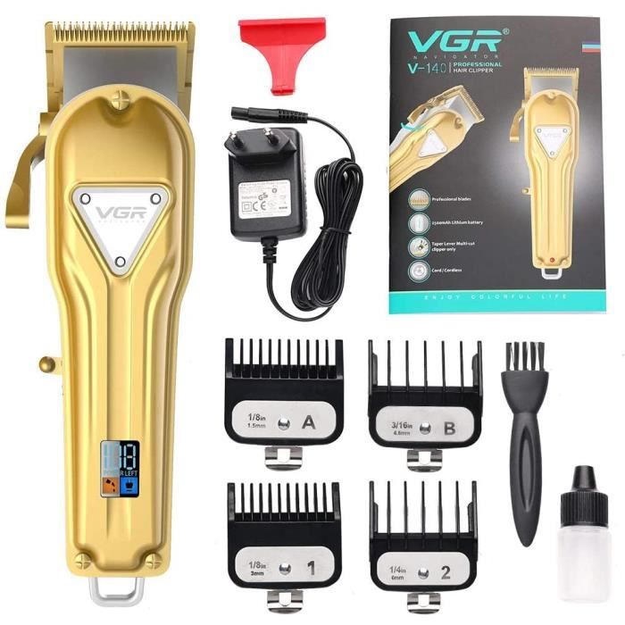 Tondeuse Cheveux Hommes LCD Professionnelle Sans fil Chargeable Prise EU