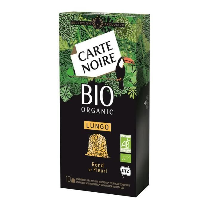 CARTE NOIRE Café capsules Lungo Bio organic - 55 g