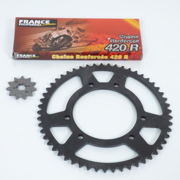 Kit chaîne France Equipement Moto Gilera 50 SMT 2007-2010 11 x 53 Pas 420 alésage 105mm Neuf