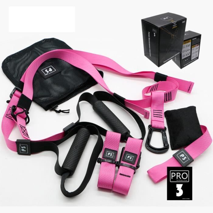 Elastique de Résistance Musculation Fitness Pro 3 Rose
