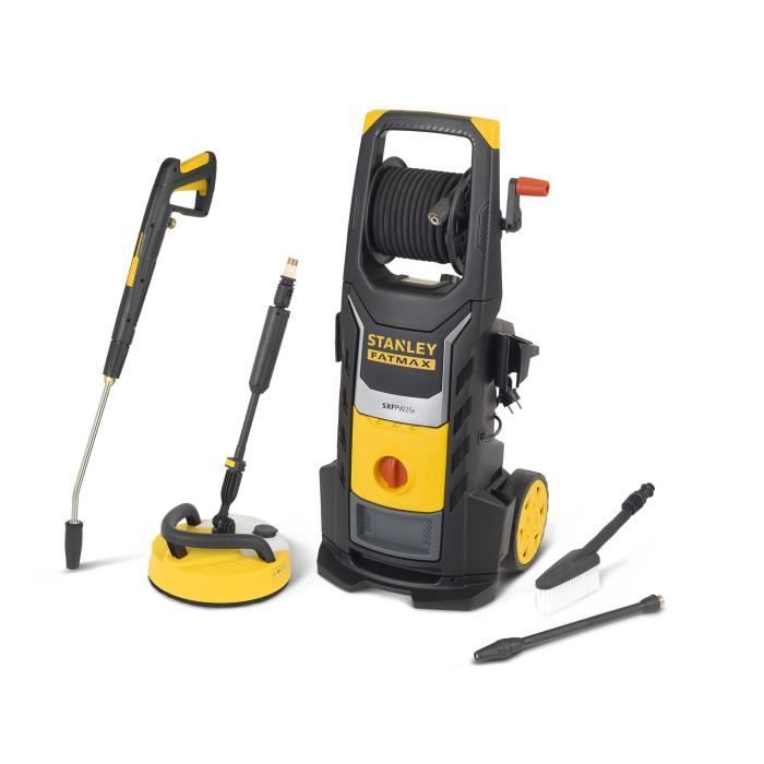 STANLEY FATMAX Nettoyeur haute pression 2500 W - Pression max 150 bar - Débit max 450 L/h - Dévidoir tuyau 10 m + accessoires