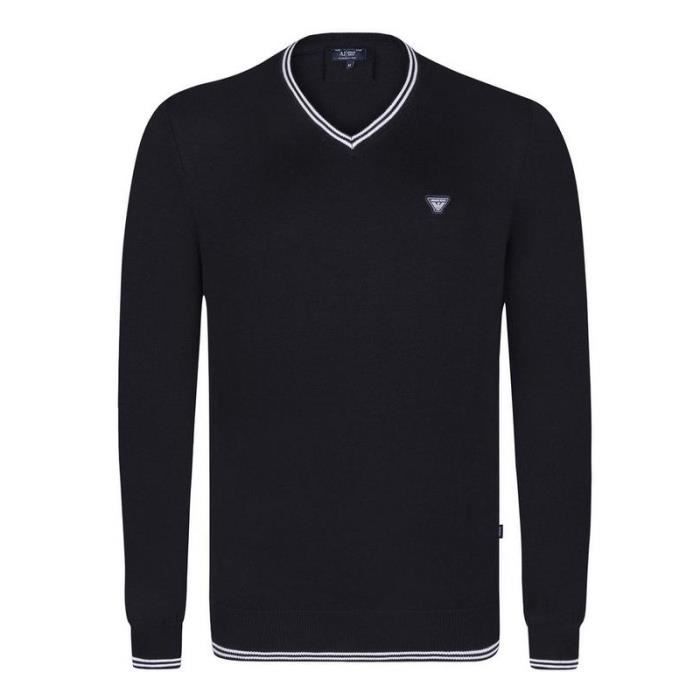 ARMANI JEANS Pull col V - Homme - Noir