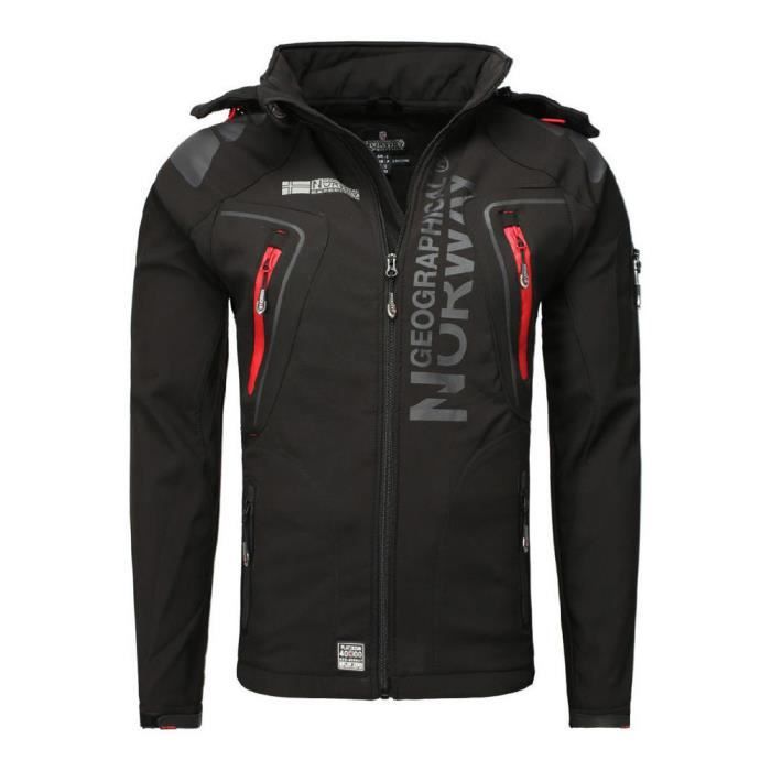 Veste Softshell Noire Homme Geographical Norway Techno
