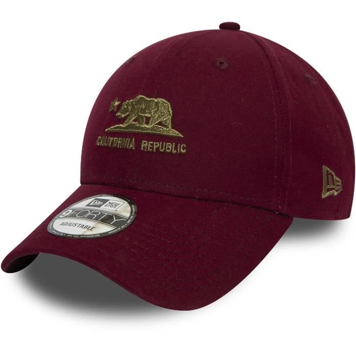 Casquette New Era 9Forty California Republic - rouge foncé - TU