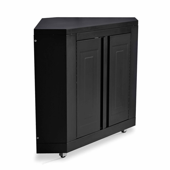 Meuble d'angle en acier pour cuisine extérieure