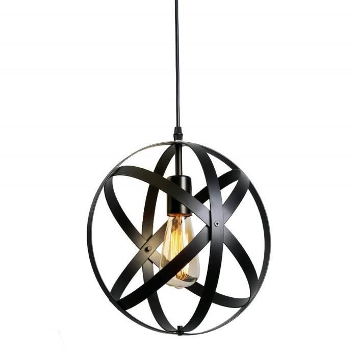 Lustre Suspension Métal Retro Luminaire Industrielle Vintage Plafonnier E27 Ø 30cm