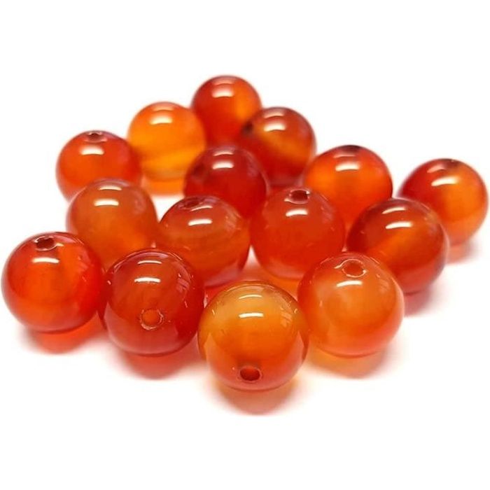 Perles pierre semi précieuse naturelle cornaline Orange4 mm lot de 20 perles 4 mm lot de 20 perles