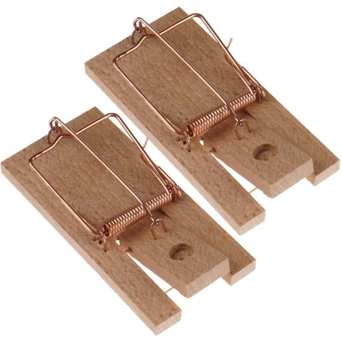 x2 SET Tapette à souris classique de proheim - Piège à souris pour intérieur et extérieur