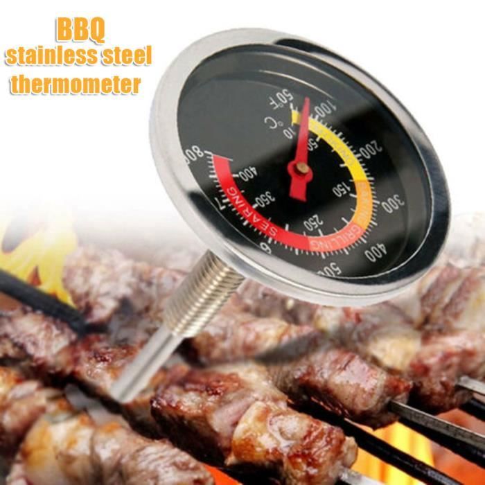 Barbecue extérieur fumeur en acier inoxydable thermomètre thermomètre four thermomètre 50-400C
