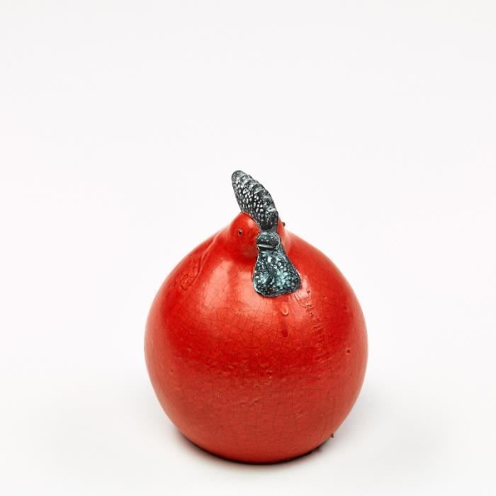 Moyenne Poule Céramique Rouge