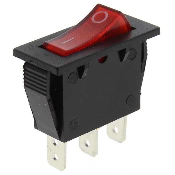 Interrupteur 3 cosses rouge pour Centrale vapeur Calor, Centrale vapeur Rowenta, Cafetiere Braun, Cuiseur Tefal, Barbecue Tefal,