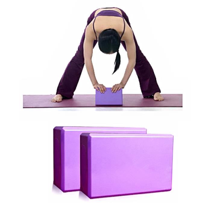 2 pièces bloc de mousse de Yoga de portable brique de de pour entraînement Fitness TAPIS DE SOL - TAPIS DE GYM - TAPIS DE YOGA