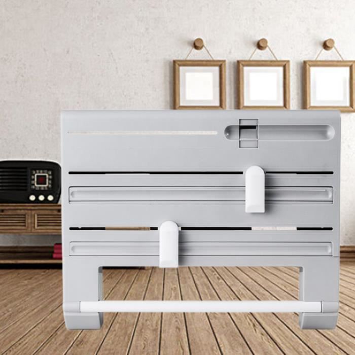 6 en 1 multi-fonction cuisine stockage rack étain feuille en wrapper papier sac à ordures (gris) SUPPORT DE MICRO-ONDES