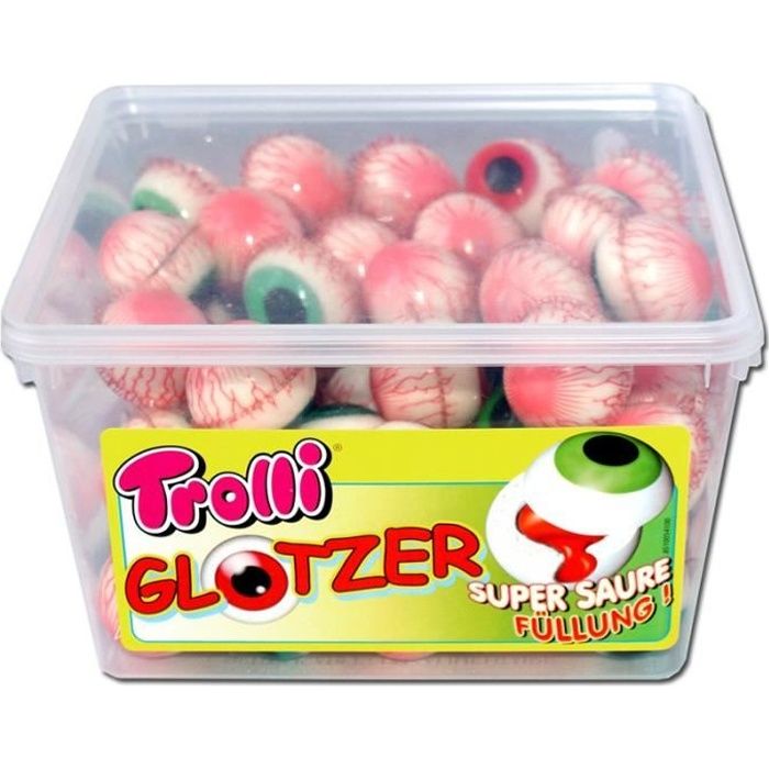 Trolli Glotzer, oeil rempli aigres, 60 pièces - HALLOWEEN
