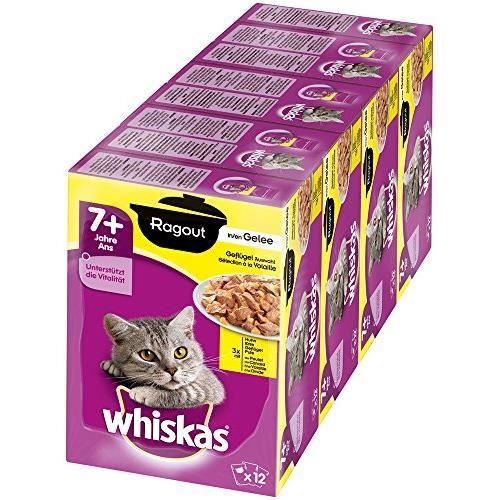 Whiskas Nourriture pour chats âgés de 7 ans et + - lot de 4 x 12 x 85g 5900951267529