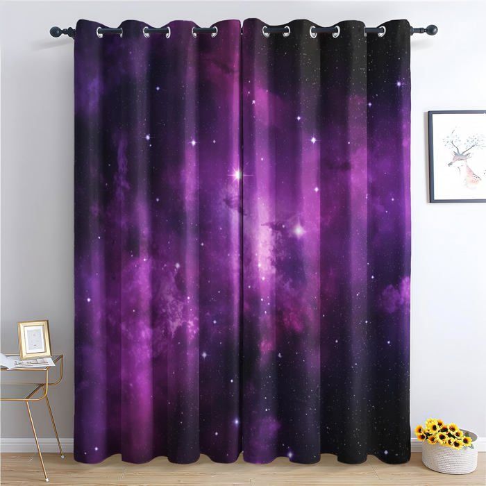 Rideaux Occultants Thermiques Imprimés Animaux Jungle - Lot De 2, 140x200 Cm, œillets - Pour Chambre Enfant, Salon