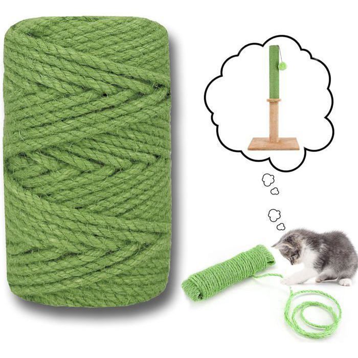 Comparer les prix de 6mm*30m Corde Arbre à ChatNaturel Corde pour Arbre à ChatCorde en sisal pour Chat pour Réparation et Remplacement de Chat Scratch