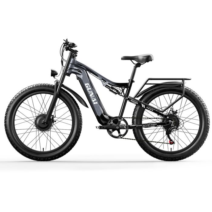 Vélo électrique GUNAI GN68 double moteur 2000W avec batterie Samsung 48V 17,5Ah et suspension intégrale