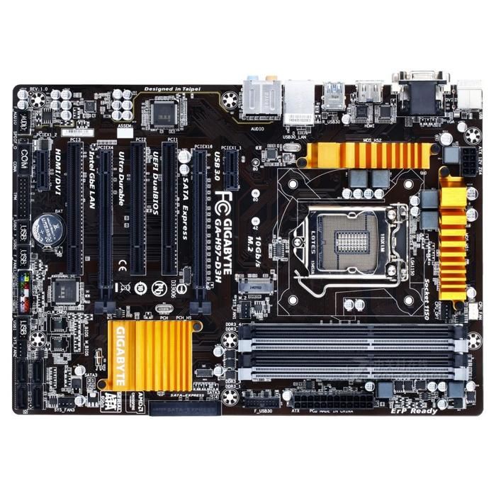 Carte mère GIGABYTE H97-D3H Intel H97 Socket LGA1150 4xDDR3 SDRAM 32GB ATX - Gigabyte