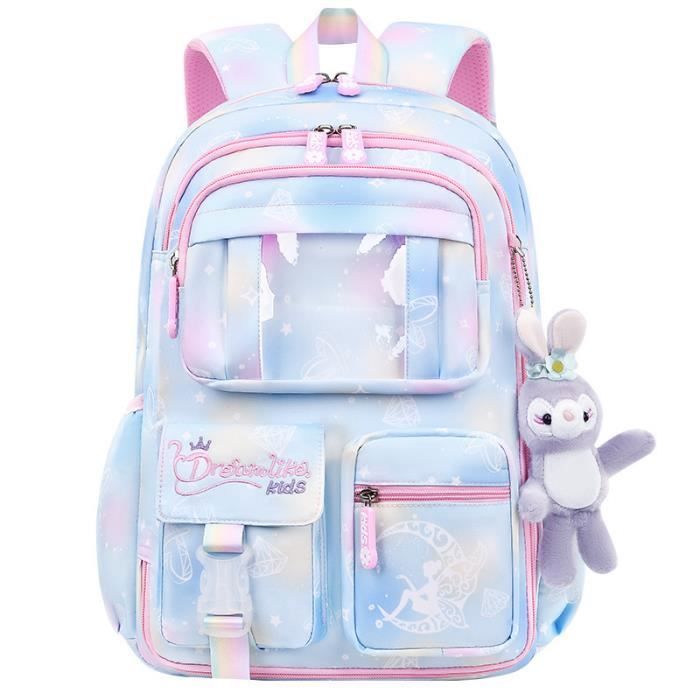 Sac à Dos Décontracté Pour Enfants - Cartable Kuromis - Pour Filles - Sac D'école Primaire Et Secondaire - Sacs Kawaii Pour Cadeaux, Violet 04, 16inch