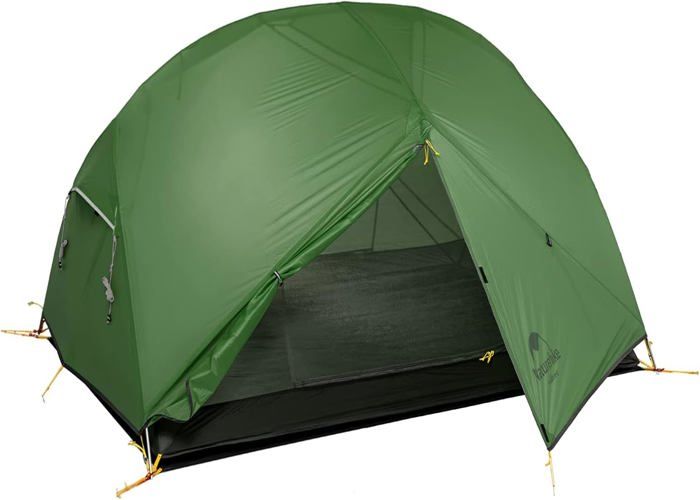 Tente De Camping Geertop 2 Places – Ultralégère, Double Porte, Auvent, Imperméable 210D, Pour Randonnée Et Observation Des étoiles