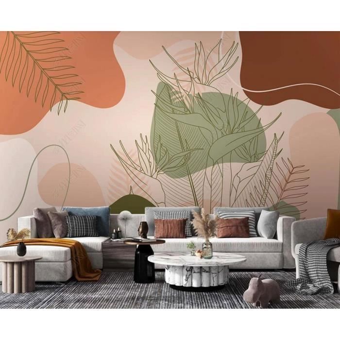 Papier Peint Panoramique Fleur De Prunier Zen Poster Papier Peint 3D Tapisserie Murales Chambre Salon Décoration,350x250cm