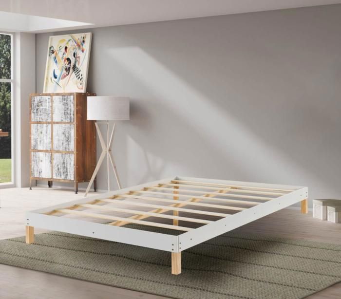 Sommier 140x190cm sans Pieds - Sommiers à Lattes en Bois - 2x20 Lattes