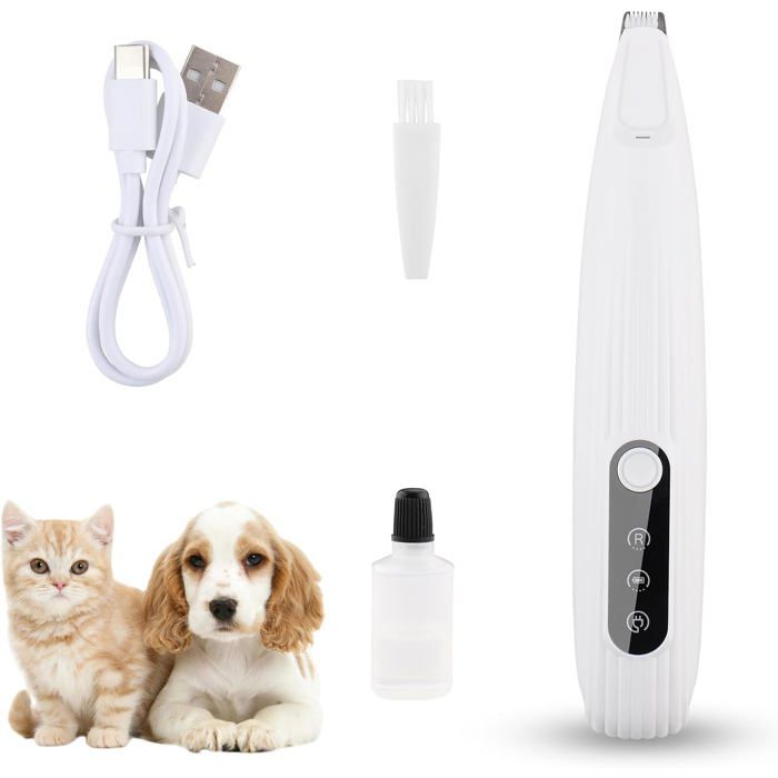 Comparer les prix de Tondeuse de Pattes de ChienTondeuse pour Chat Rasoir avec Lumière LED Tondeuse Sans Fil pour ChiensChatsPattesYeuxOreilles