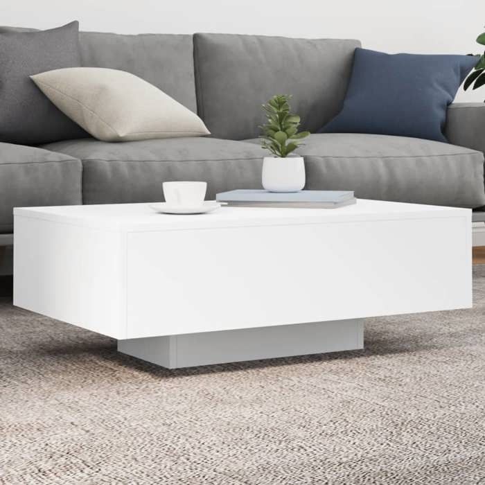 (Blanc)Petite Table basseVIDAXLArmoire basse de salon avec lumières LED blanc 85x55x31cm Mgnifique281544