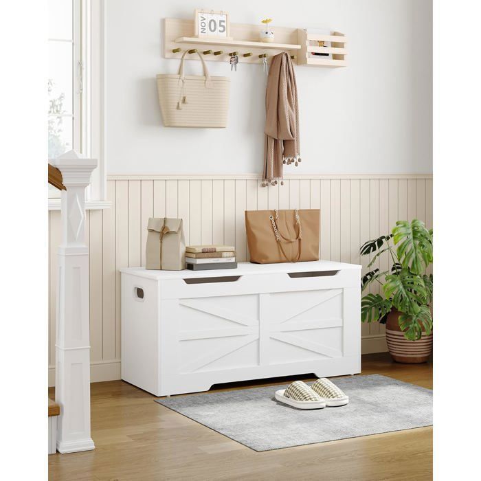 Banc de Rangement Coffre pour Couvertures à Chaussures 100 cm